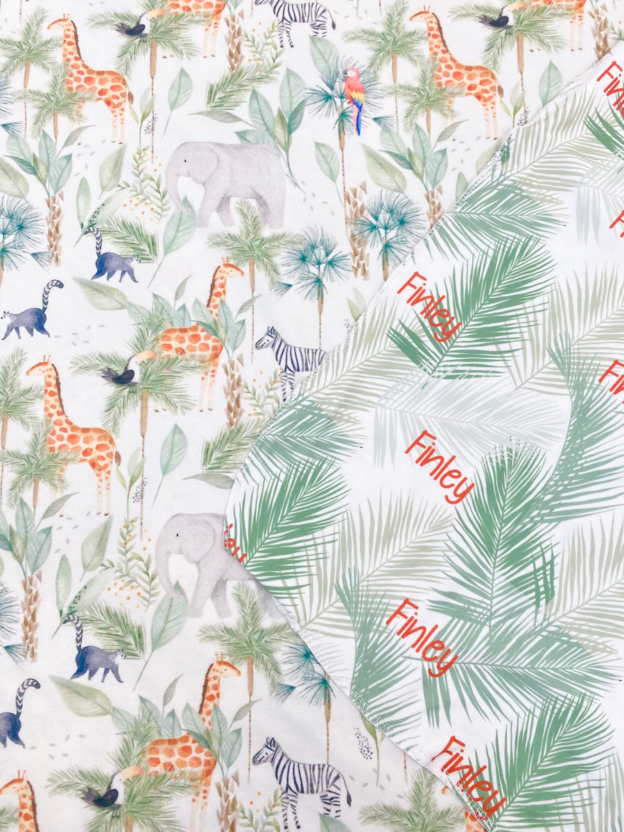 Hidden Jungle Swaddle Blanket The Cuddle Company