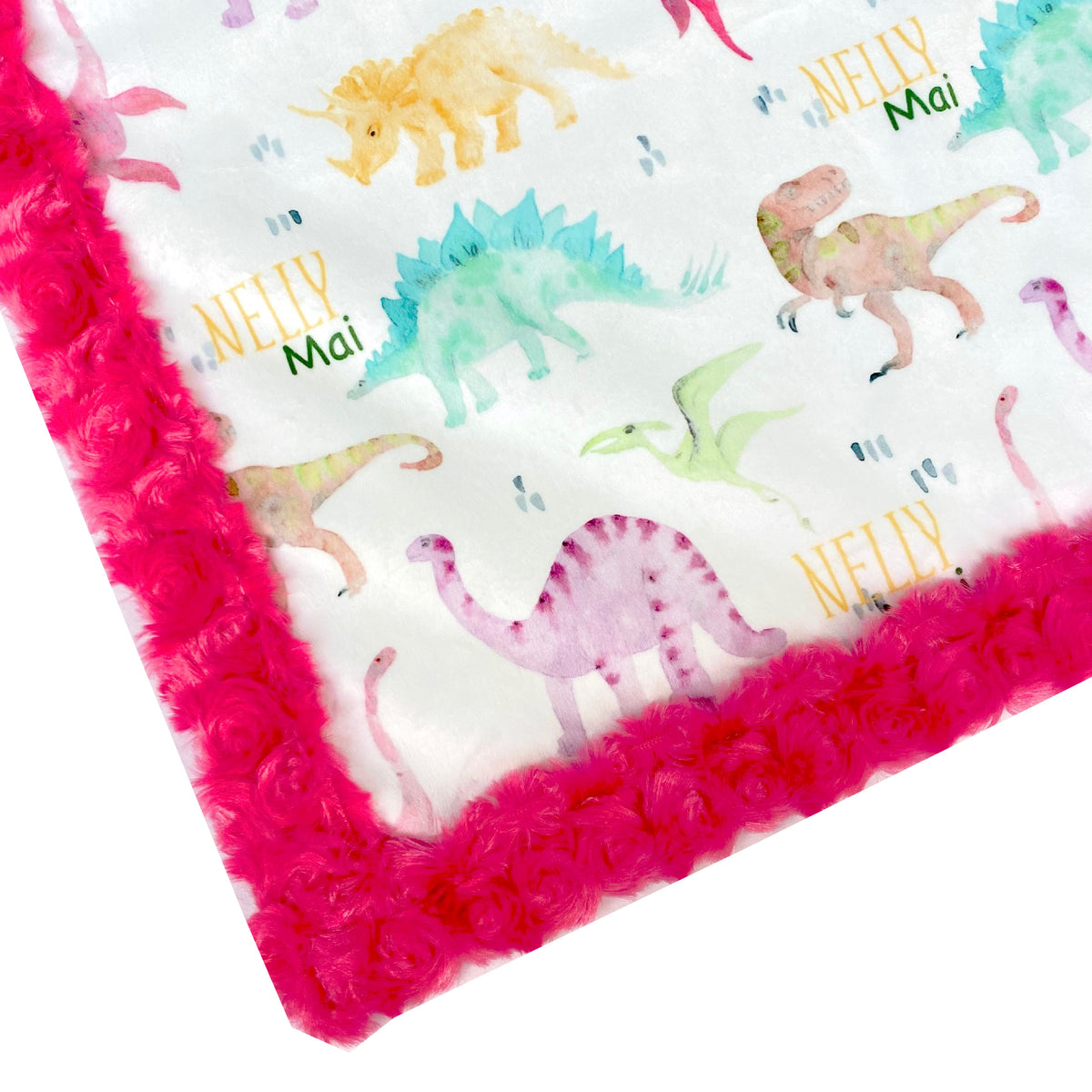 Pink Dinosaur Baby Blanket The Cuddle Company