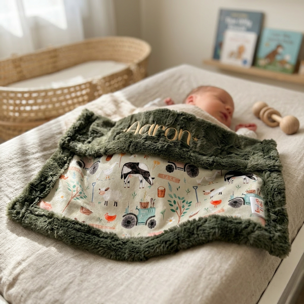 Little Farmer Grey Blanket