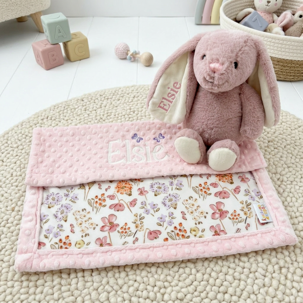Personalised Bunny & Blanket Gift Set