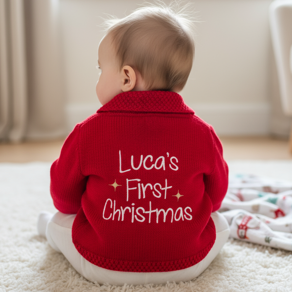 My '1st Christmas' Cardigan