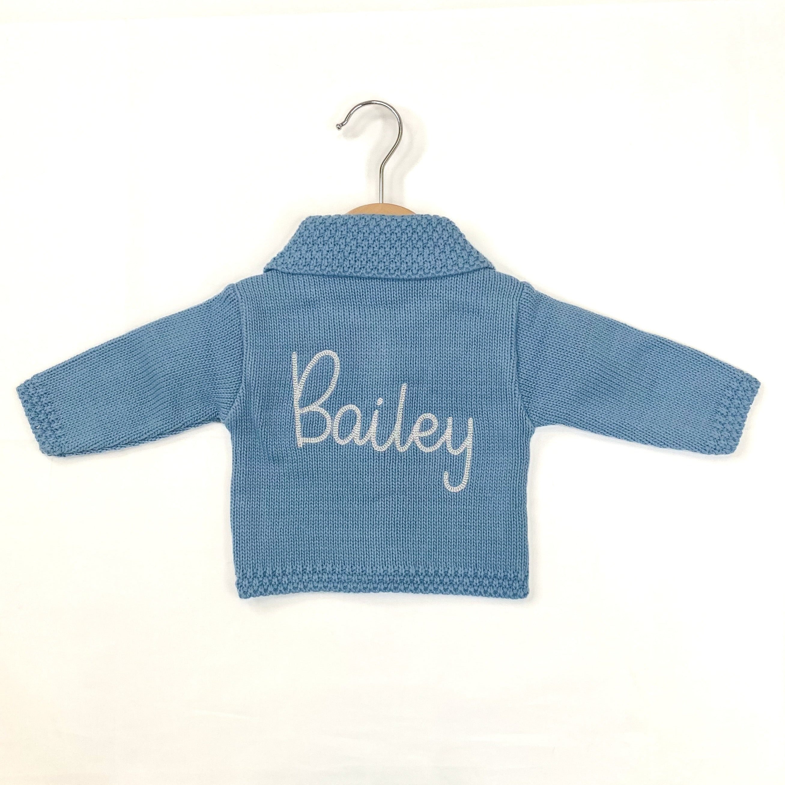 Personalised shop baby cardigan