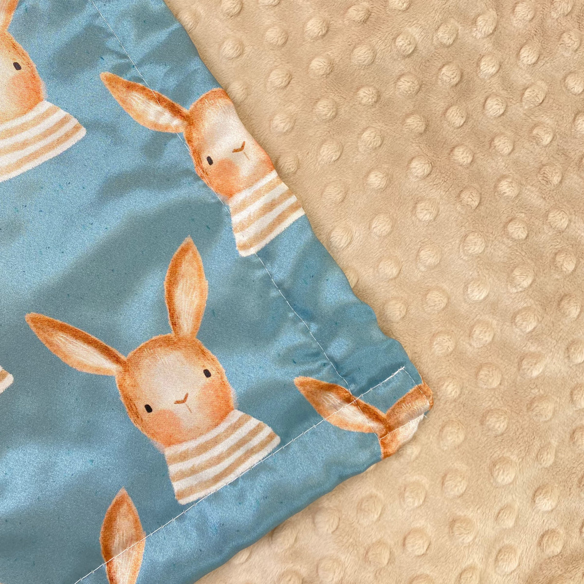 Personalised Hearts Satin Blanket The Cuddle Company