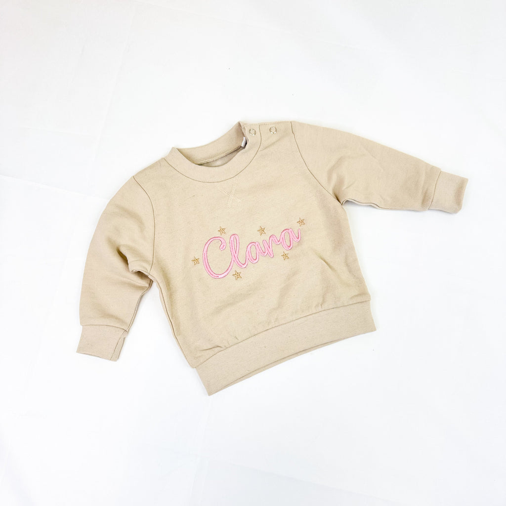 PRE-ORDER Personalised Sweatshirt (Beige) - The Cuddle Company