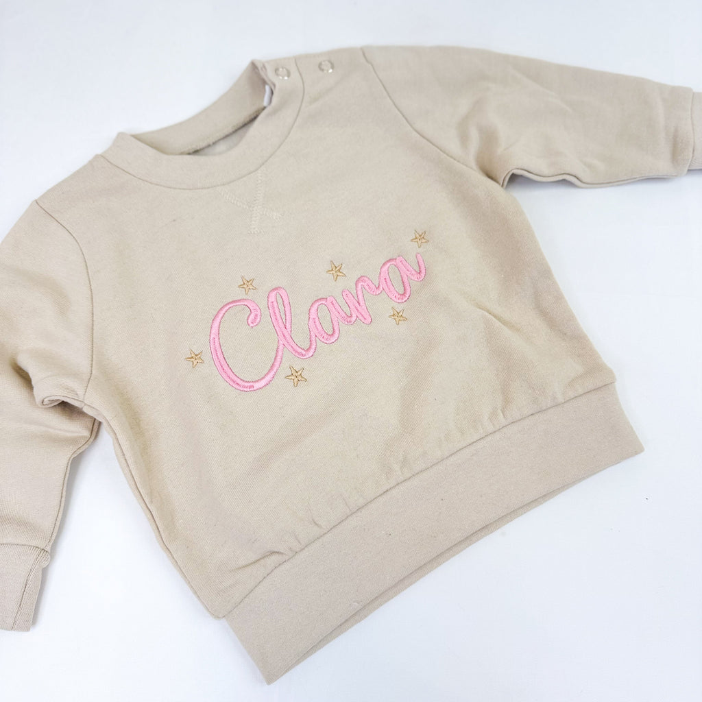 PRE-ORDER Personalised Sweatshirt (Beige) - The Cuddle Company