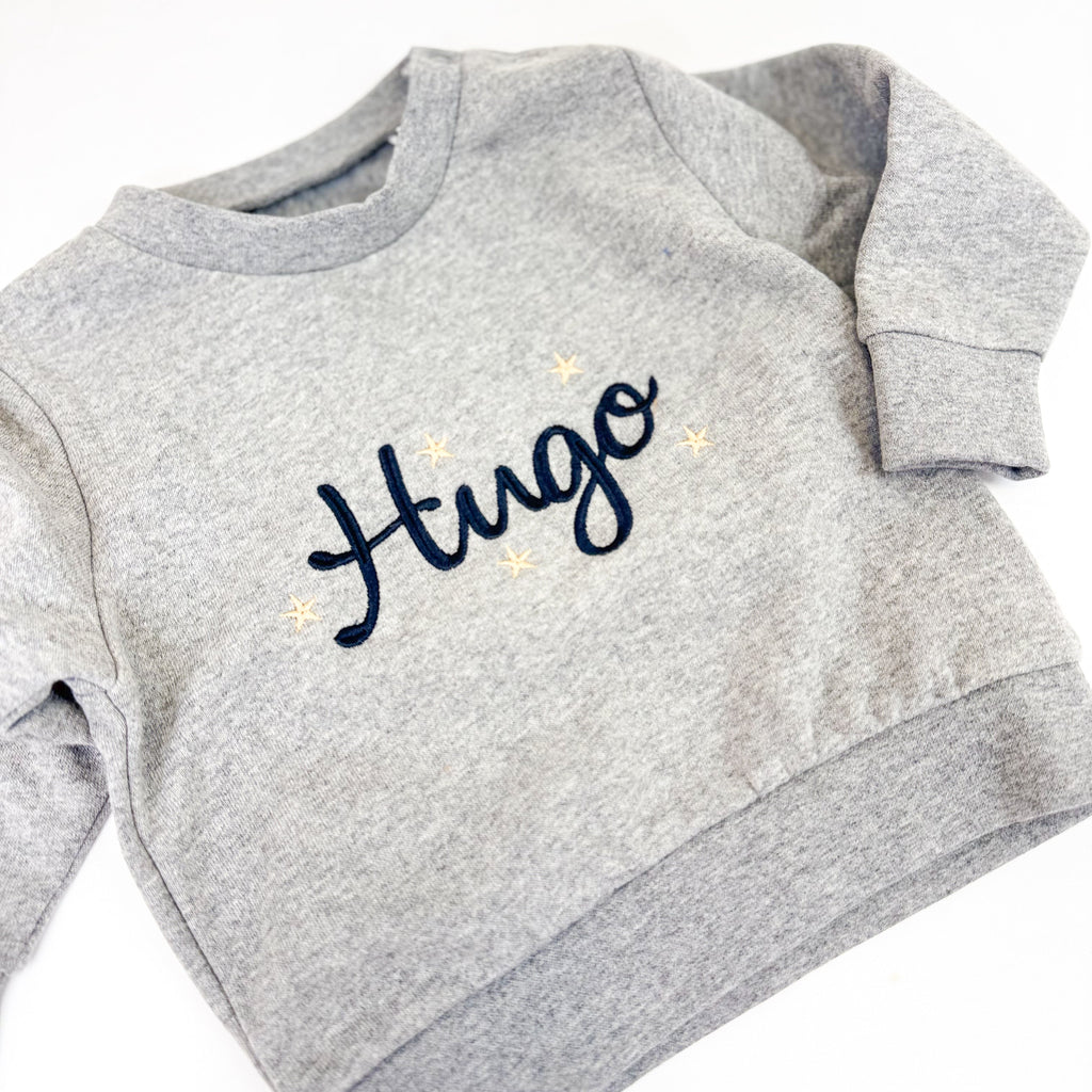 PRE-ORDER Personalised Sweatshirt (Grey) - The Cuddle Company
