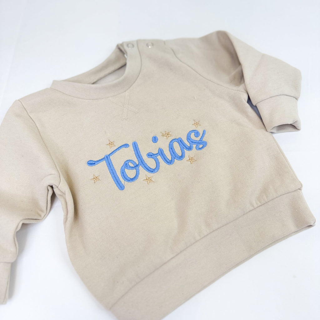 PRE-ORDER Personalised Sweatshirt (Beige) - The Cuddle Company