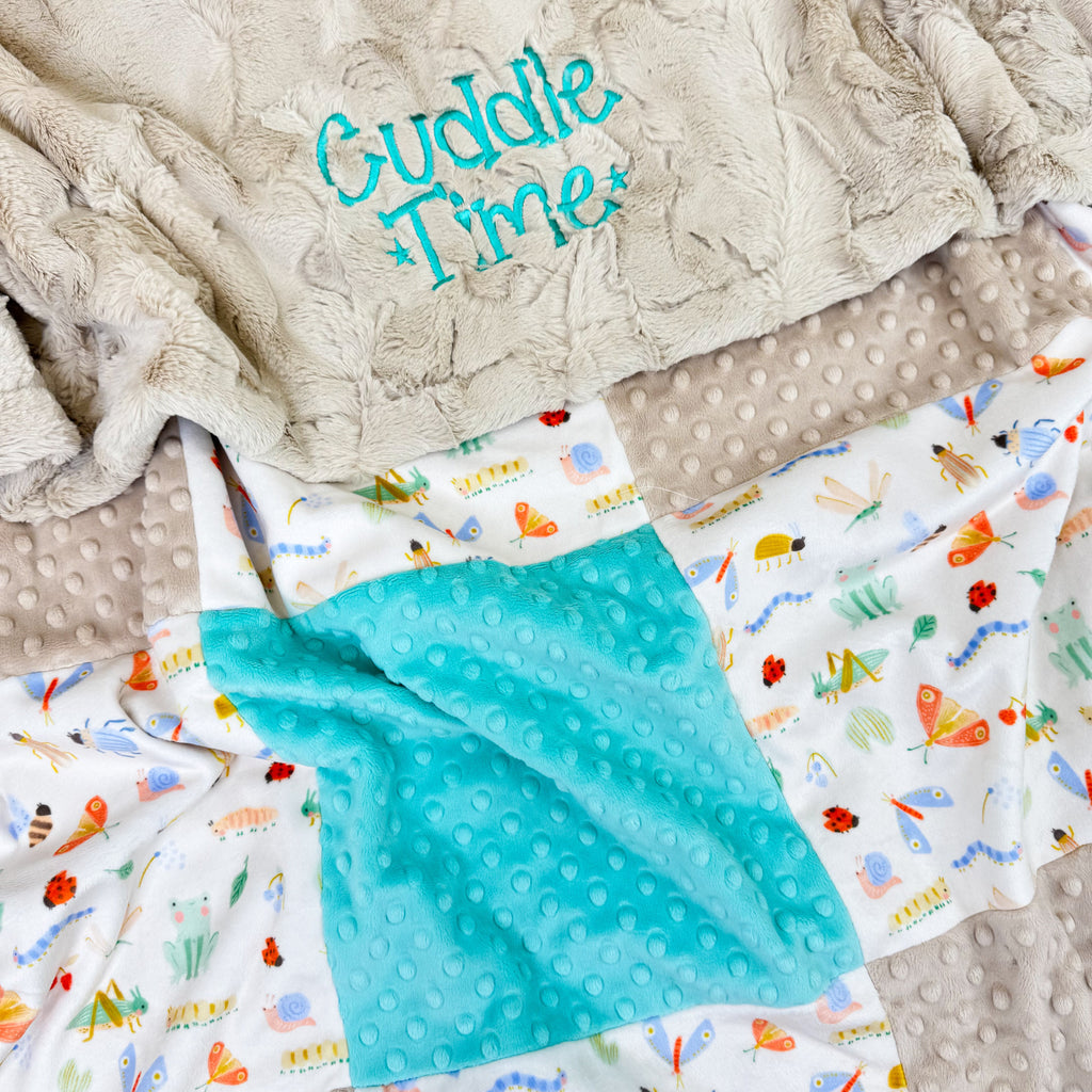 Cuddle Time 'Little Legs' Patchwork Blanket - The Cuddle Company
