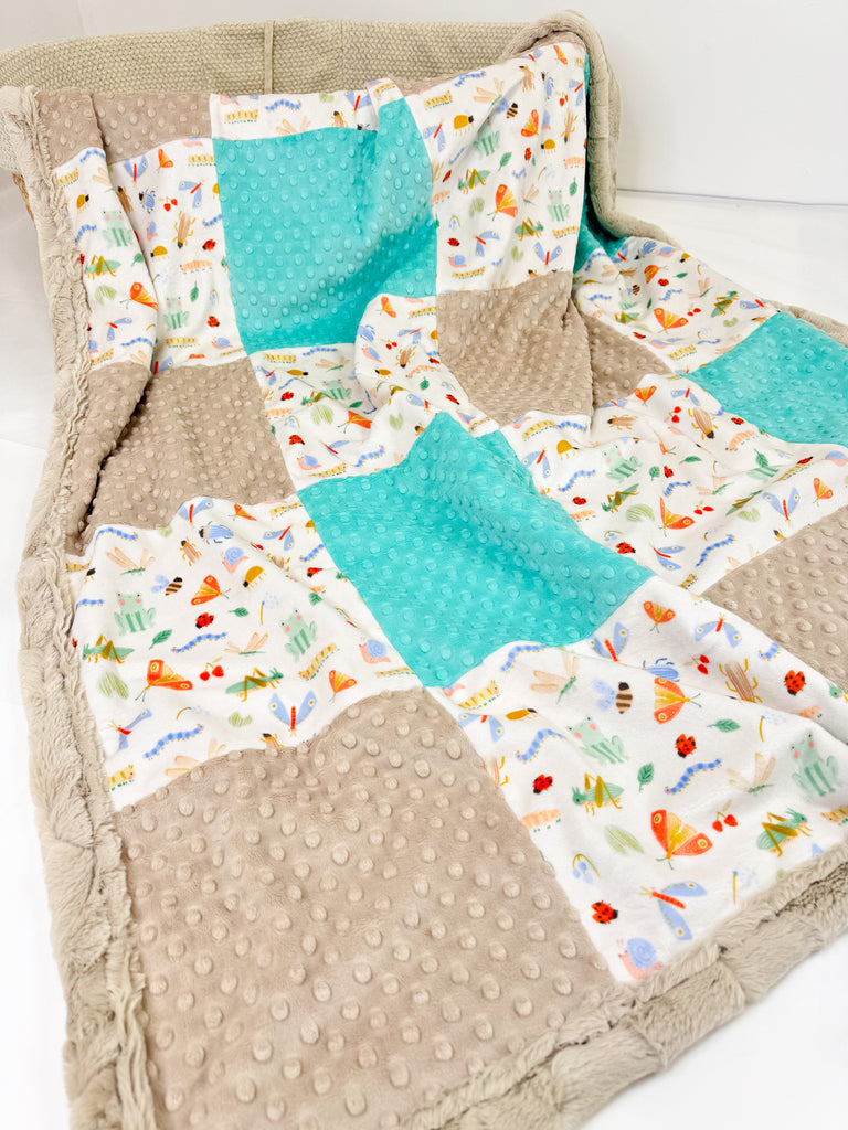 Cuddle Time 'Little Legs' Patchwork Blanket - The Cuddle Company