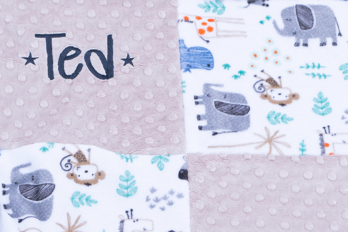 Personalised Patchwork Baby Blanket | Personalised Gifts – The Cuddle ...