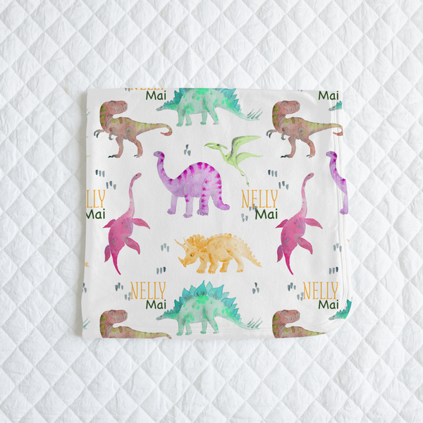 Personalized online dinosaur blanket