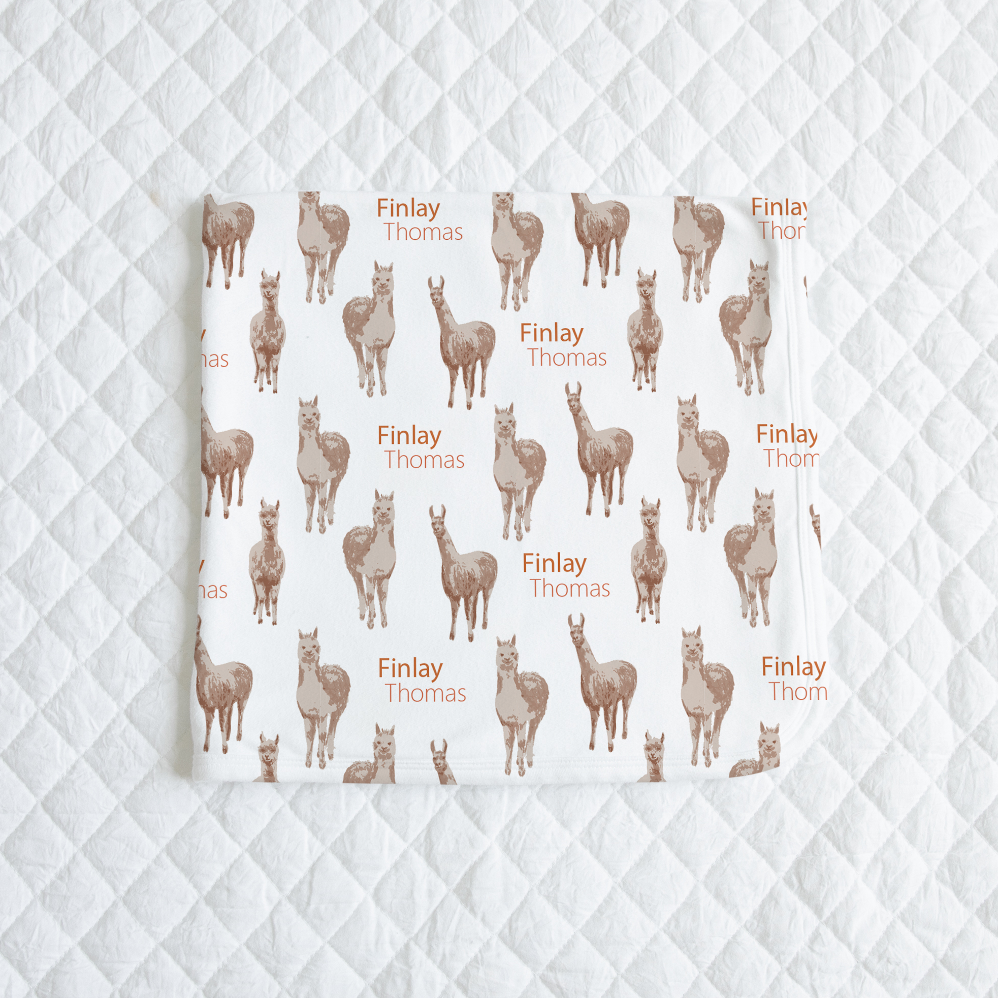 Llama top muslin blanket
